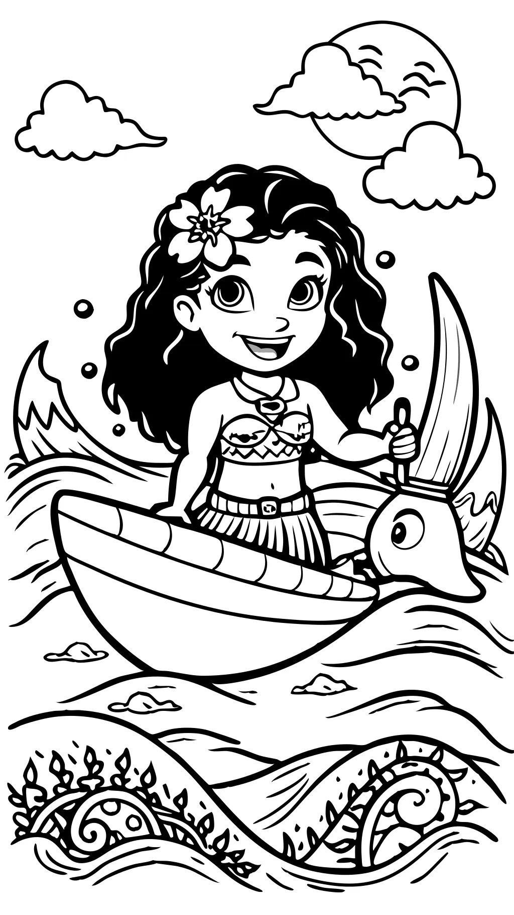 Páginas para colorear de Moana Disney